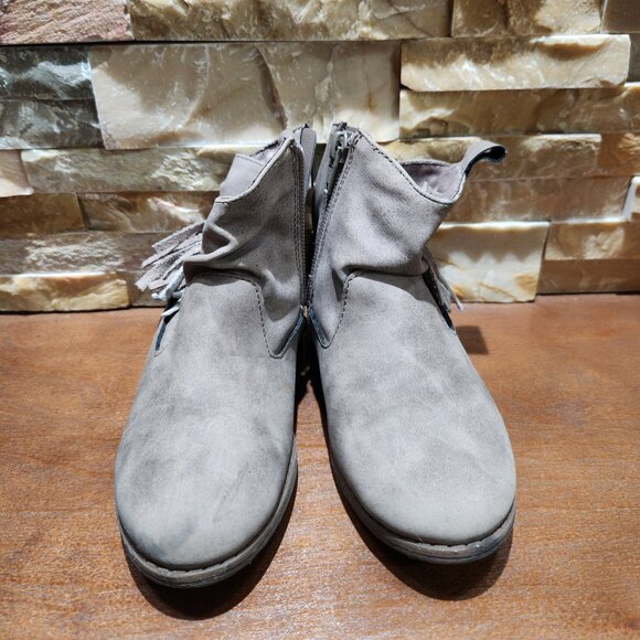 Wonder Nation Taupe Slouch Star Cowboy Boots Size 10 - Picture 2 of 4